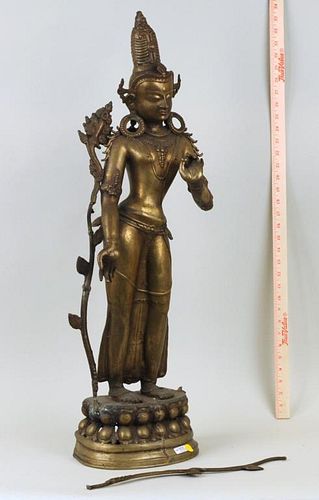 LARGE BRASS FIGURE AVALOKITESHVARALarge 383710