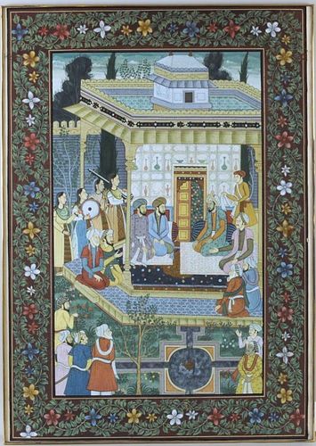 INDIAN MUGHAL PAINTING ROYAL FIGURES 383739