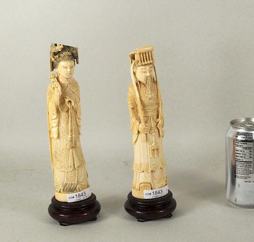 PR CHINESE CARVED IVORY FIGURES,