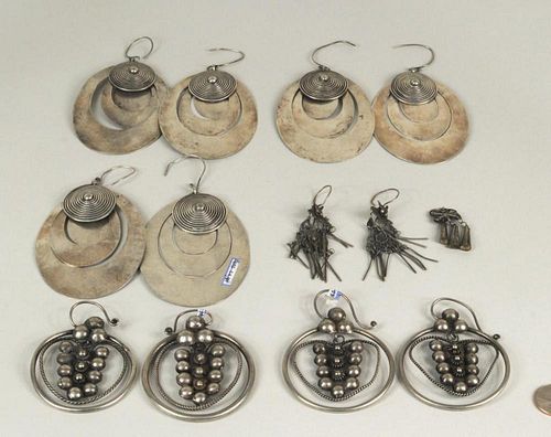 SIX PAIR MIAO CULTURE EARRINGSSix