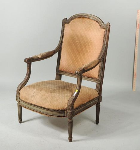 LOUIS XVI STYLE CARVED FAUTEUIL 3837ee