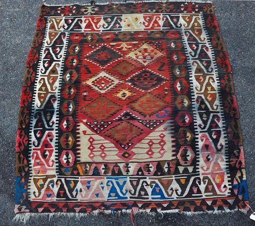 KILIM RUGKilim rug Wear loss  38382b