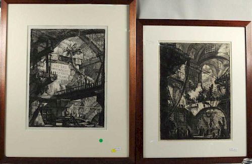 GIOVANNI B PIRANESI TWO FRAMED 383837