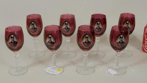 EIGHT IMPERIAL RUSSIAN WINE GLASSESEight 38383b