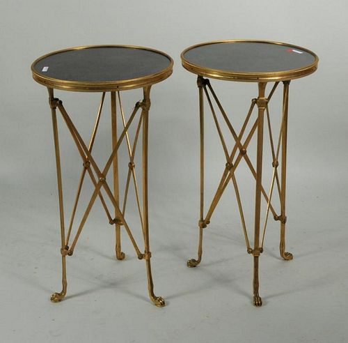 PAIR EMPIRE STYLE BRASS MARBLE 383898