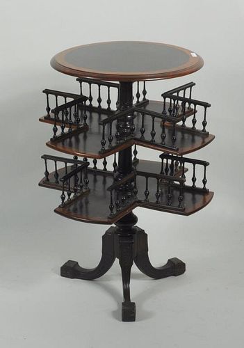 VICTORIAN REVOLVING BOOKSTAND WITH