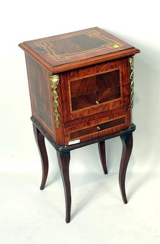 FRENCH INLAID LIFT TOP STANDFrench 38389f