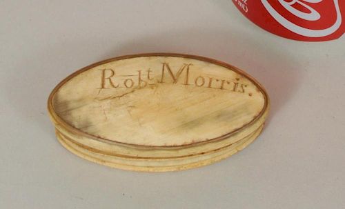 EARLY AMERICAN CARVED HORN SNUFF