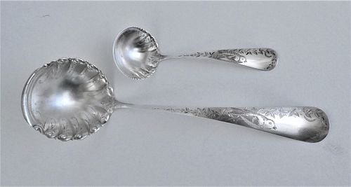 2 GORHAM NIGHTINGALE SILVER LADLES2 38398b