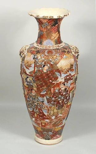 JAPANESE SATSUMA PORCELAIN PALACE 383a04