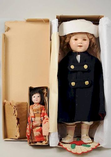 VINTAGE SHIRLEY TEMPLE DOLL W/ASIAN