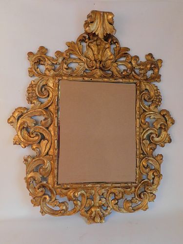 ANTIQUE ITALIAN ROCOCO GILT MIRRORAntique 383a2e