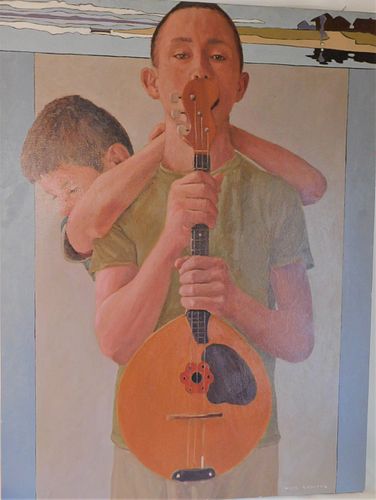 NICK KOSCIUK PAINTING OF 2 BOYSLarge