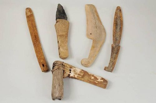 FIVE EARLY INUIT BONE TOOLSFive 383a95