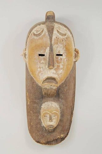 CAMEROON WOOD CARVED MASK OF KING 383aa5