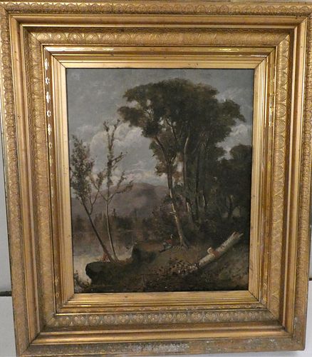 E M BANNISTER OIL PAINTING FISHERMAN19th 383af0