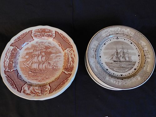 2 SETS NAUTICAL PLATESLot of 19 old