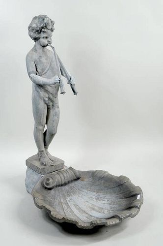 LEAD FIGURAL FOUNTAIN BY FLORENTINE 383be3