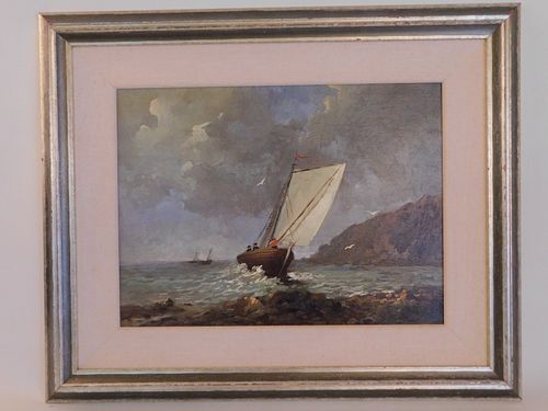 MODERN PAINTING OF SAILBOATAntique