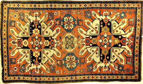 EAGLE KAZAK CARPETKazak eagle rug 383c36