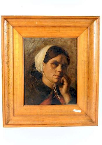 POSSIBLY EYOLF SOOT "WOMAN IN SCARF"