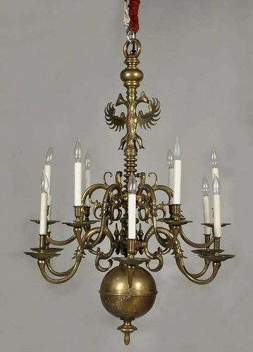 DUTCH STYLE BRASS TWELVE LIGHT 383c65