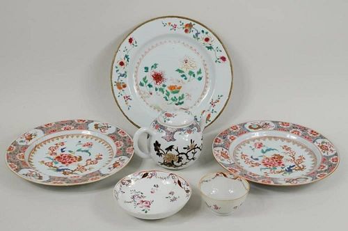 FIVE CHINESE EXPORT PORCELAIN ITEMSFive