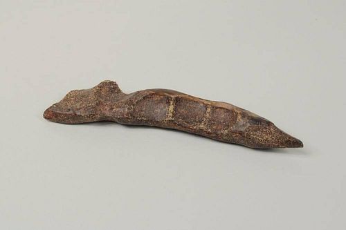 INUIT CARVED WHIP HANDLE OF FOSSILIZED 383ce4