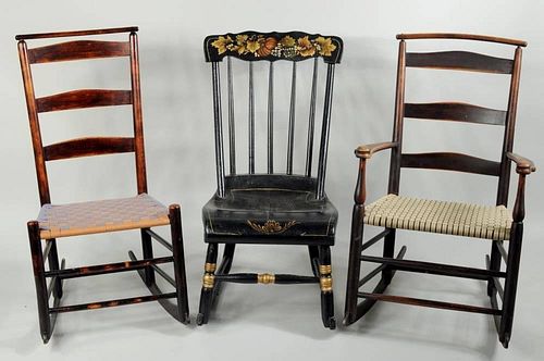 SHAKER STYLE ROCKING CHAIRS STENCILED 383d1c