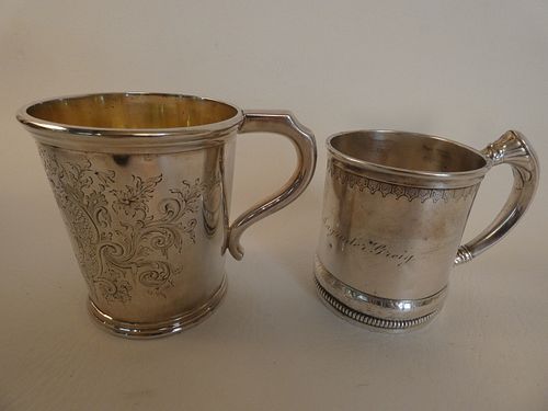 2 ANTIQUE SILVER CUPSLot of 2 antique