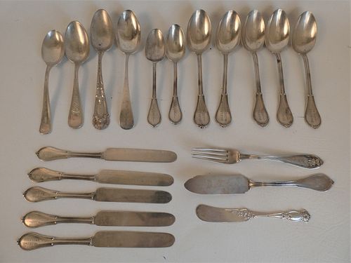 19 PIECES STERLING FLATWAREIncludes 383d4f