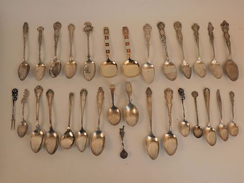 LOT OF SILVER FLATWARE SOUVENIR 383d60