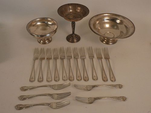 LOT SILVER FLATWARE INCL DURGINSterling 383d88