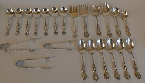 22 PIECES FANCY STERLING FLATWAREIncludes 383d9f