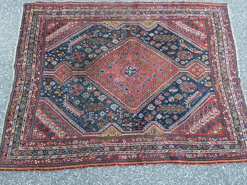 ANTIQUE SHIRAZ RUGLovely antique