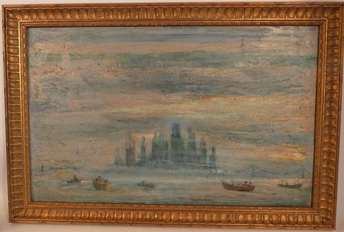 LLOYD L GOFF MANHATTAN PAINTINGImpressionist 383de0