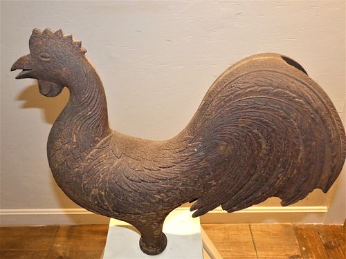 19TH C ROOSTER WEATHERVANEHeavy 383deb