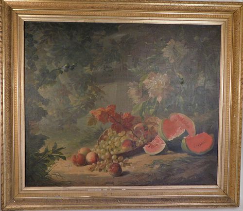 HUGE STILL LIFE PAINTING BY RENDELMANNVery 383df5