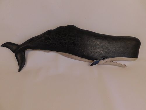 BECKENHAUPT CARVED WOOD WHALEBlack 383e0d