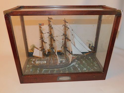 APOLLO CASED SHIP MODELAntique 383e44