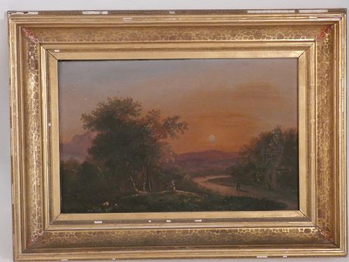 HALIBURTON LUMINIST OIL PAINTINGAntique 383e57