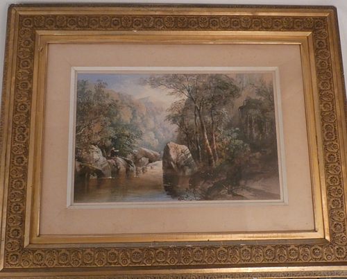 C. PEARSON 1854 LANDSCAPE PAINTINGAntique