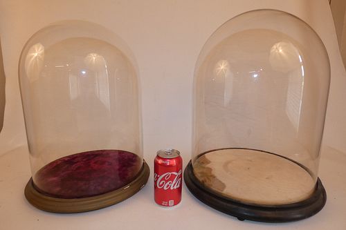 2 ANTIQUE GLASS DOME DISPLAYSNear