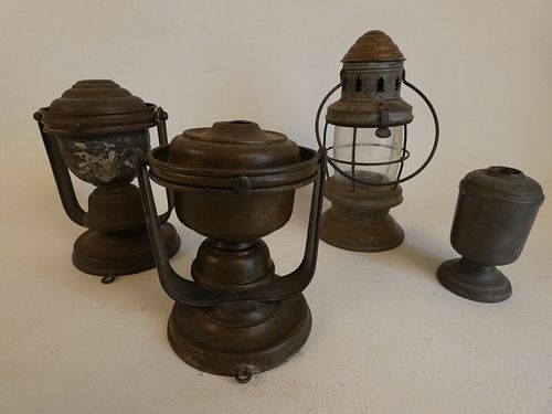 4 ANTIQUE SHIP LANTERNS4 antique