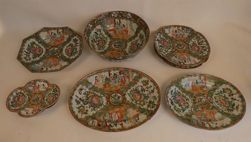 8 CHINESE ROSE MEDALLION PIECESGroup