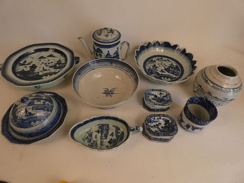 10 ASSORTED CHINESE CANTON ITEMS19th