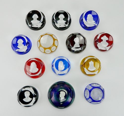 SET OF 12 20TH C BACCARAT CAMEO  383f0a