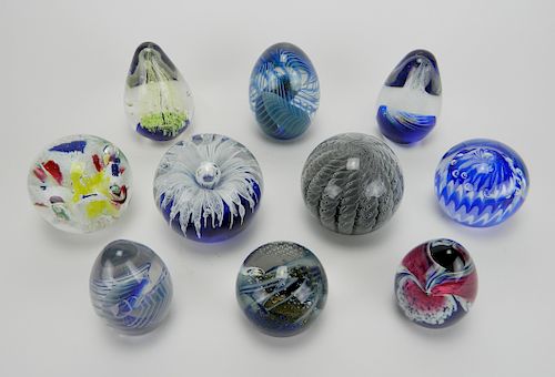 10 ART GLASS PAPERWEIGHTS10 Art 383f1e