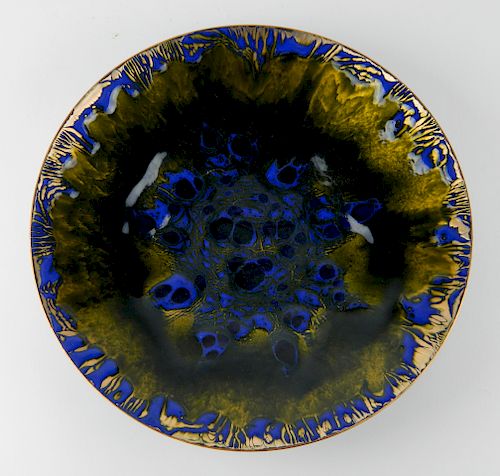 MYRNA EATON COPPER ENAMEL DISHMyrna 383f8e