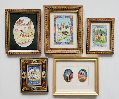 5 FRAMED PAINTINGS5 Framed paintings 383f90